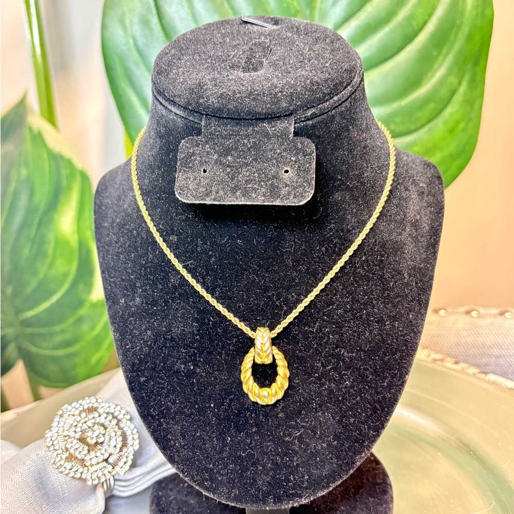 Dior Vintage Gold Twisted Rope Necklace